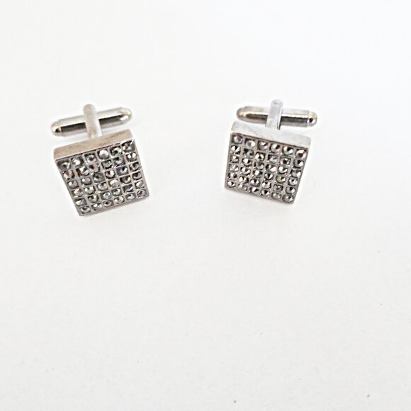 Pave Crystal Cuff Links NEW - Picture 1 of 2